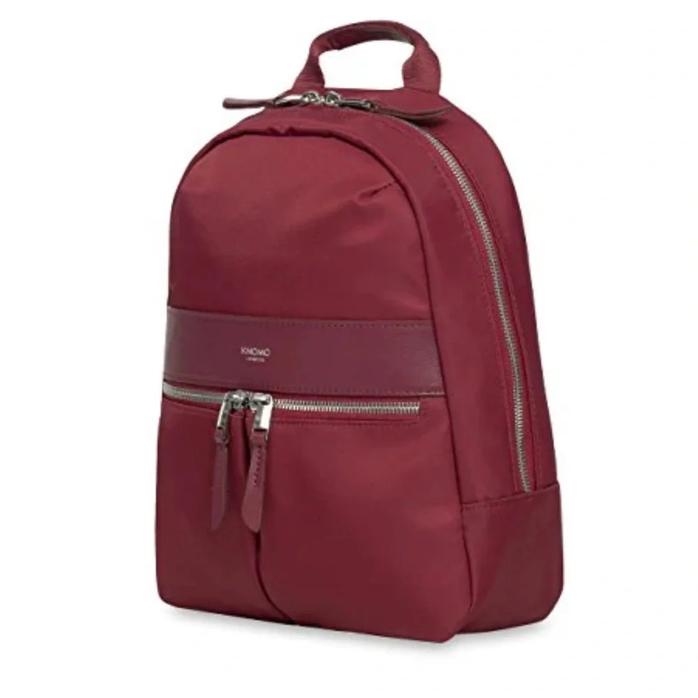 Knomo Compact Burgundy Backpack for Women